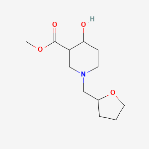 molecular formula C12H21NO4 B1478645 Methyl 4-hydroxy-1-((tetrahydrofuran-2-yl)methyl)piperidine-3-carboxylate CAS No. 2098097-25-5