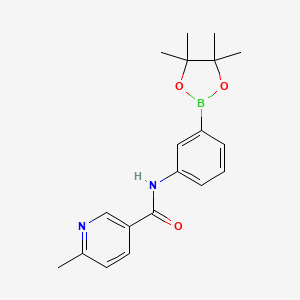 6-methyl-N-[3-(4,4,5,5-tetramethyl-1,3,2-dioxaborolan-2-yl)phenyl]pyridine-3-carboxamide