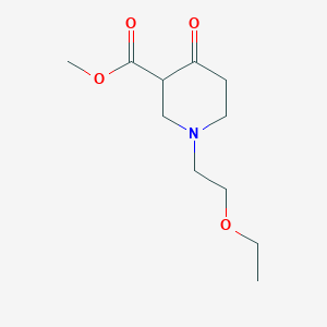 molecular formula C11H19NO4 B1478648 Methyl 1-(2-ethoxyethyl)-4-oxopiperidine-3-carboxylate CAS No. 2098079-86-6
