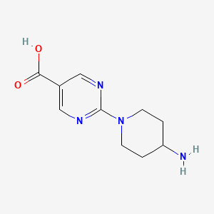 molecular formula C10H14N4O2 B1478649 2-(4-氨基哌啶-1-基)嘧啶-5-羧酸 CAS No. 1861761-59-2