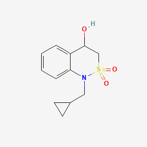 molecular formula C12H15NO3S B1478650 1-(环丙基甲基)-4-羟基-3,4-二氢-1H-苯并[c][1,2]噻嗪-2,2-二氧化物 CAS No. 2098080-30-7