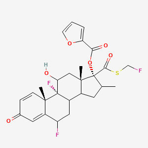 Androsta-1,4-diene-17-carbothioicacid, 6,9-difluoro-17-[(2-furanylcarbonyl)oxy]-11-hydroxy-16-methyl-3-oxo-,S-(fluoromethyl) ester, (6a,11b,16a,17a)-