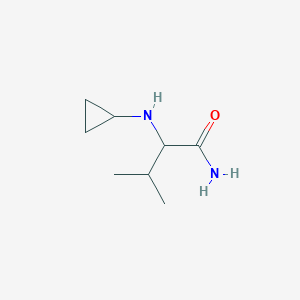 molecular formula C8H16N2O B14786520 2-(Cyclopropylamino)-3-methylbutanamide 