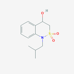 molecular formula C12H17NO3S B1478653 4-hydroxy-1-isobutyl-3,4-dihydro-1H-benzo[c][1,2]thiazine 2,2-dioxide CAS No. 2098080-21-6