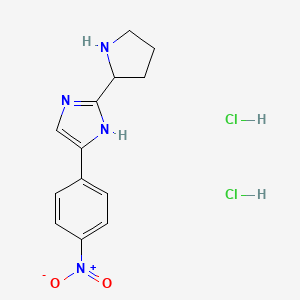 5-(4-nitrophenyl)-2-pyrrolidin-2-yl-1H-imidazole;dihydrochloride