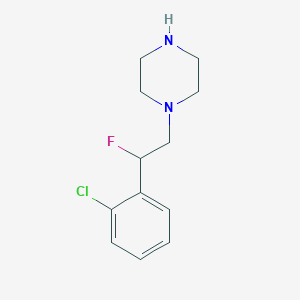 molecular formula C12H16ClFN2 B1478660 1-(2-(2-Chlorophenyl)-2-fluoroethyl)piperazine CAS No. 2092407-52-6