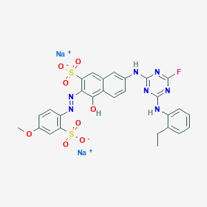 7-4-(Ethylphenylamino)-6-fluoro-1,3,5-triazin-2-ylamino-4-hydroxy-3-(4-methoxy-2-sulphonatophenyl)azonaphthalene-2-su lphonate (sodium salt)