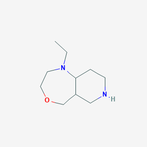 molecular formula C10H20N2O B1478662 1-乙基十氢吡啶并[4,3-e][1,4]恶嗪 CAS No. 2098083-16-8