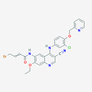 4-Bromo-N-(4-((3-chloro-4-(pyridin-2-ylmethoxy)phenyl)amino)-3-cyano-7-ethoxyquinolin-6-yl)but-2-enamide