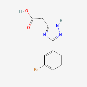 molecular formula C10H8BrN3O2 B1478665 2-(3-(3-溴苯基)-1H-1,2,4-三唑-5-基)乙酸 CAS No. 2090852-37-0