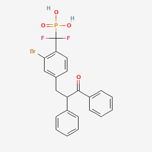 Phosphonic acid, P-[[2-bromo-4-(3-oxo-2,3-diphenylpropyl)phenyl]difluoromethyl]-