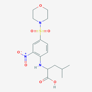 molecular formula C16H23N3O7S B14786658 N-[4-(morpholin-4-ylsulfonyl)-2-nitrophenyl]leucine 