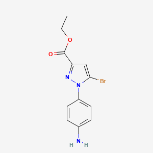 Ethyl 1-(4-aminophenyl)-5-bromo-1H-pyrazole-3-carboxylate