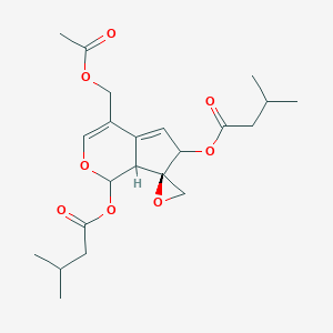 [(7R)-4-(acetyloxymethyl)-1-(3-methylbutanoyloxy)spiro[6,7a-dihydro-1H-cyclopenta[c]pyran-7,2'-oxirane]-6-yl] 3-methylbutanoate