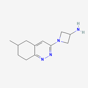 molecular formula C12H18N4 B1478669 1-(6-Methyl-5,6,7,8-tetrahydrocinnolin-3-yl)azetidin-3-amine CAS No. 2098010-21-8