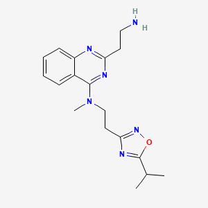 2-(2-Aminoethyl)-N-(2-(5-isopropyl-1,2,4-oxadiazol-3-yl)ethyl)-N-methylquinazolin-4-amine