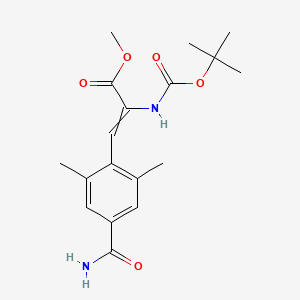 Methyl 3-(4-carbamoyl-2,6-dimethylphenyl)-2-[(2-methylpropan-2-yl)oxycarbonylamino]prop-2-enoate