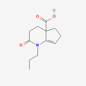 2-oxo-1-propyl-1,2,3,4,5,6-hexahydro-4aH-cyclopenta[b]pyridine-4a-carboxylic acid