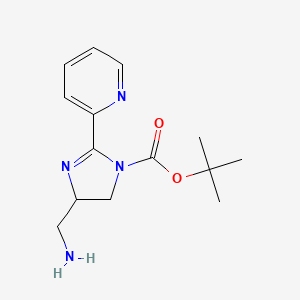 Tert-butyl 4-(aminomethyl)-2-pyridin-2-yl-4,5-dihydroimidazole-1-carboxylate