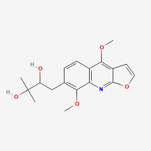 1-(4,8-dimethoxyfuro[2,3-b]quinolin-7-yl)-3-methylbutane-2,3-diol