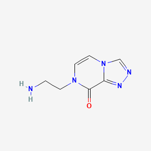 molecular formula C7H9N5O B1478683 7-(2-aminoethyl)-[1,2,4]triazolo[4,3-a]pyrazin-8(7H)-one CAS No. 2092532-70-0