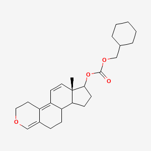 Cyclohexylmethyl ((6aS)-6a-methyl-3,4,6a,7,8,9,9a,9b,10,11-decahydroindeno[5,4-f]isochromen-7-yl) carbonate