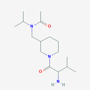 molecular formula C16H31N3O2 B14786849 N-[[1-(2-amino-3-methylbutanoyl)piperidin-3-yl]methyl]-N-propan-2-ylacetamide 