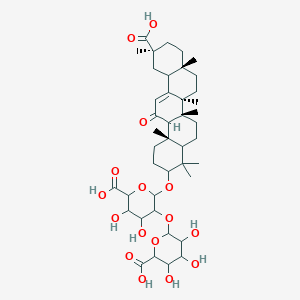 6-[2-[[(6aR,6bS,8aS,11S,14bS)-11-carboxy-4,4,6a,6b,8a,11,14b-heptamethyl-14-oxo-2,3,4a,5,6,7,8,9,10,12,12a,14a-dodecahydro-1H-picen-3-yl]oxy]-6-carboxy-4,5-dihydroxyoxan-3-yl]oxy-3,4,5-trihydroxyoxane-2-carboxylic acid