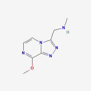 molecular formula C8H11N5O B1478686 1-(8-methoxy-[1,2,4]triazolo[4,3-a]pyrazin-3-yl)-N-methylmethanamine CAS No. 2091183-56-9