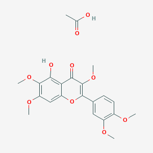 molecular formula C22H24O10 B14786866 Flavone, 5-hydroxy-3,3',4',6,7-pentamethoxy-, acetate 