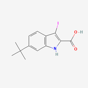 molecular formula C13H14INO2 B14786901 6-tert-Butyl-3-iodo-1H-indole-2-carboxylic acid 