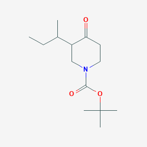 molecular formula C14H25NO3 B14786917 Tert-butyl 4-oxo-3-sec-butyl-piperidine-1-carboxylate 