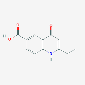 molecular formula C12H11NO3 B1478692 2-Ethyl-4-hydroxyquinoline-6-carboxylic acid CAS No. 2092721-41-8