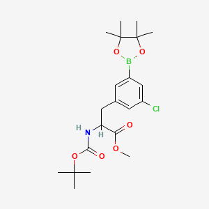 Methyl 3-[3-chloro-5-(4,4,5,5-tetramethyl-1,3,2-dioxaborolan-2-yl)phenyl]-2-[(2-methylpropan-2-yl)oxycarbonylamino]propanoate