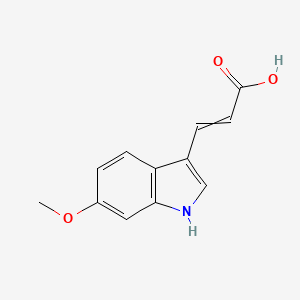 molecular formula C12H11NO3 B14787061 3-(6-methoxy-1H-indol-3-yl)prop-2-enoic acid 