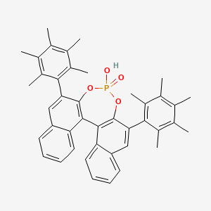 molecular formula C42H41O4P B14787062 13-hydroxy-10,16-bis(2,3,4,5,6-pentamethylphenyl)-12,14-dioxa-13λ5-phosphapentacyclo[13.8.0.02,11.03,8.018,23]tricosa-1(15),2(11),3,5,7,9,16,18,20,22-decaene 13-oxide 