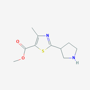 molecular formula C10H14N2O2S B1478708 Methyl 4-methyl-2-(pyrrolidin-3-yl)thiazole-5-carboxylate CAS No. 2092721-58-7