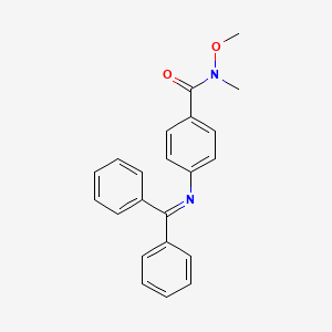 molecular formula C22H20N2O2 B14787082 4-((diphenylmethylene)amino)-N-methoxy-N-methylbenzamide 