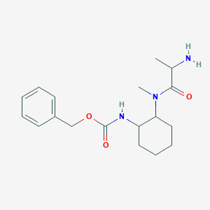 molecular formula C18H27N3O3 B14787085 benzyl N-[2-[2-aminopropanoyl(methyl)amino]cyclohexyl]carbamate 