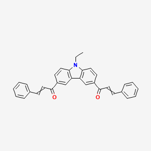 1-[9-Ethyl-6-(3-phenylprop-2-enoyl)carbazol-3-yl]-3-phenylprop-2-en-1-one