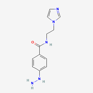 N-(2-(1H-Imidazol-1-yl)ethyl)-4-hydrazinylbenzamide