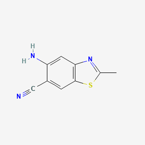 6-Benzothiazolecarbonitrile, 5-amino-2-methyl-