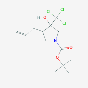 tert-Butyl 4-allyl-3-hydroxy-3-(trichloromethyl)pyrrolidine-1-carboxylate