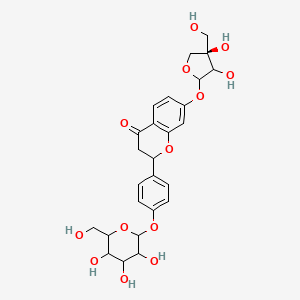 7-[(4R)-3,4-dihydroxy-4-(hydroxymethyl)oxolan-2-yl]oxy-2-[4-[3,4,5-trihydroxy-6-(hydroxymethyl)oxan-2-yl]oxyphenyl]-2,3-dihydrochromen-4-one