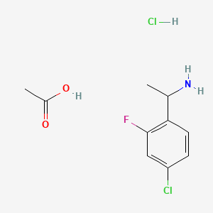 1-(4-Chloro-2-fluorophenyl)ethan-1-amine acetate hydrochloride