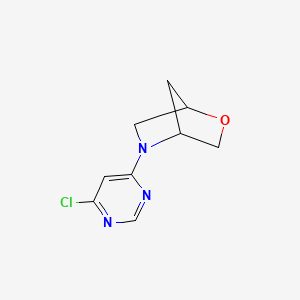 molecular formula C9H10ClN3O B1478718 5-(6-Chloropyrimidin-4-yl)-2-oxa-5-azabicyclo[2.2.1]heptane CAS No. 1853228-04-2