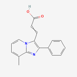 3-(8-Methyl-2-phenylimidazo[1,2-a]pyridin-3-yl)prop-2-enoic acid