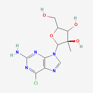 molecular formula C11H14ClN5O4 B14787209 (2R,3R,4R,5R)-2-(2-amino-6-chloro-9H-purin-9-yl)-5-(hydroxymethyl)-3-methyloxolane-3,4-diol 