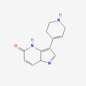 molecular formula C12H13N3O B14787220 3-(1,2,3,6-tetrahydropyridin-4-yl)-4,7a-dihydropyrrolo[3,2-b]pyridin-5-one 