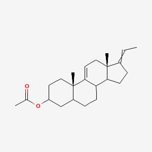 [(10S,13S)-17-ethylidene-10,13-dimethyl-1,2,3,4,5,6,7,8,12,14,15,16-dodecahydrocyclopenta[a]phenanthren-3-yl] acetate